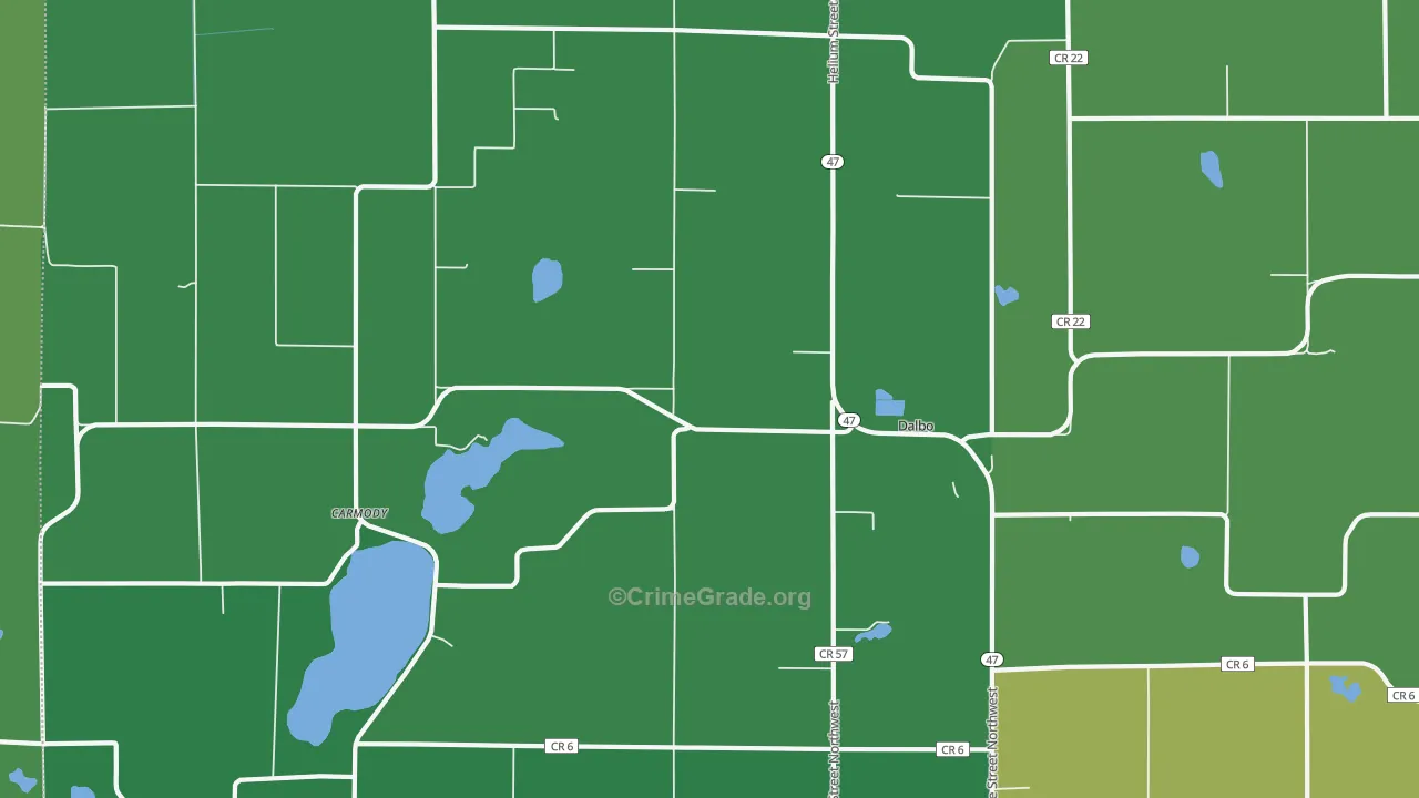 55017, MN Map of Drug-Related Crime Rates