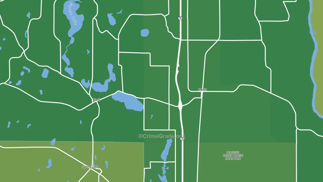55032, MN Map of Drug-Related Crime Rates