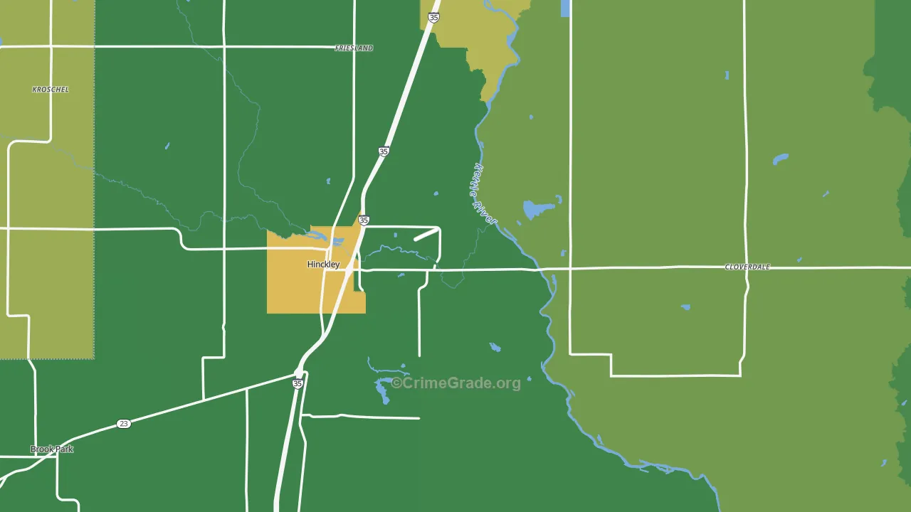 55037, MN Map of Drug-Related Crime Rates