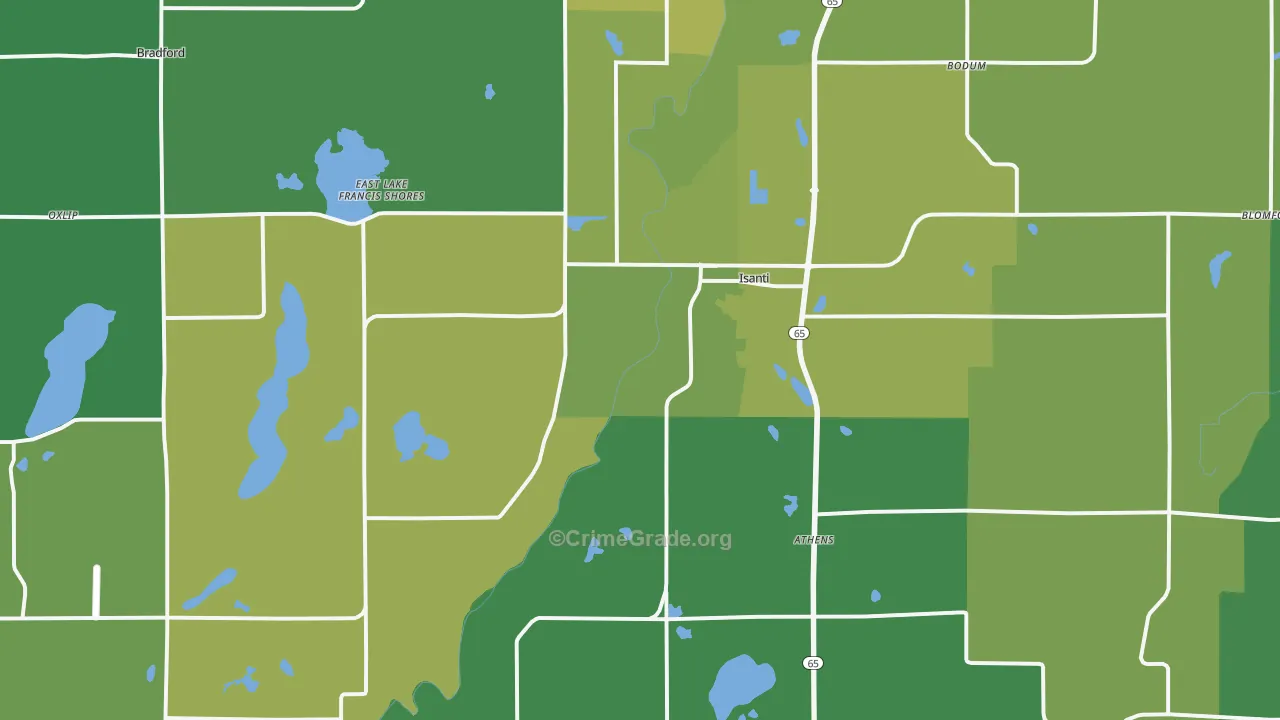 55040, MN Map of Drug-Related Crime Rates
