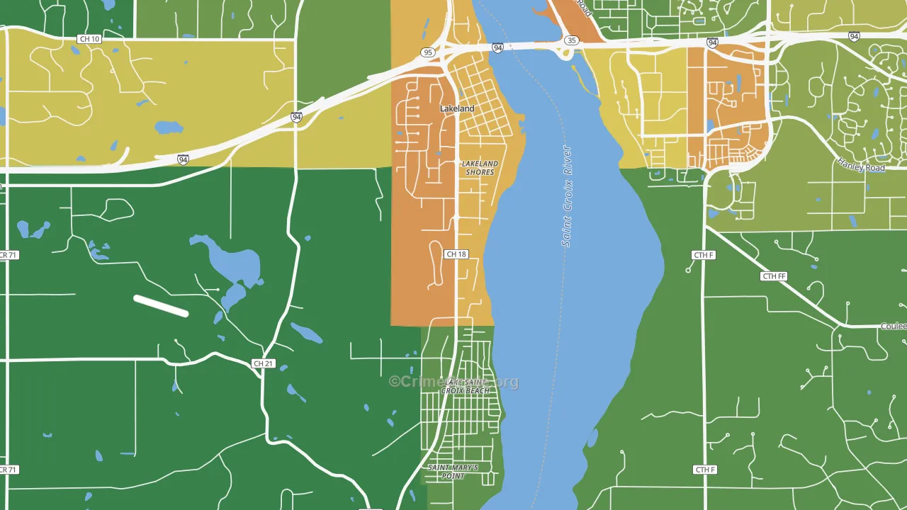 55043, MN Map of Drug-Related Crime Rates