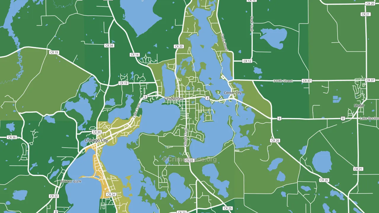 55045, MN Map of Drug-Related Crime Rates