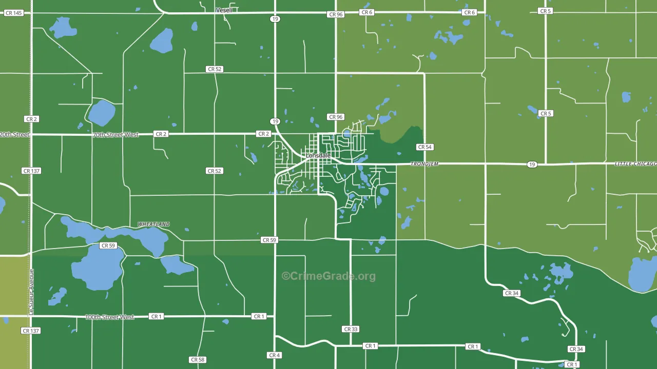 55046, MN Map of Drug-Related Crime Rates