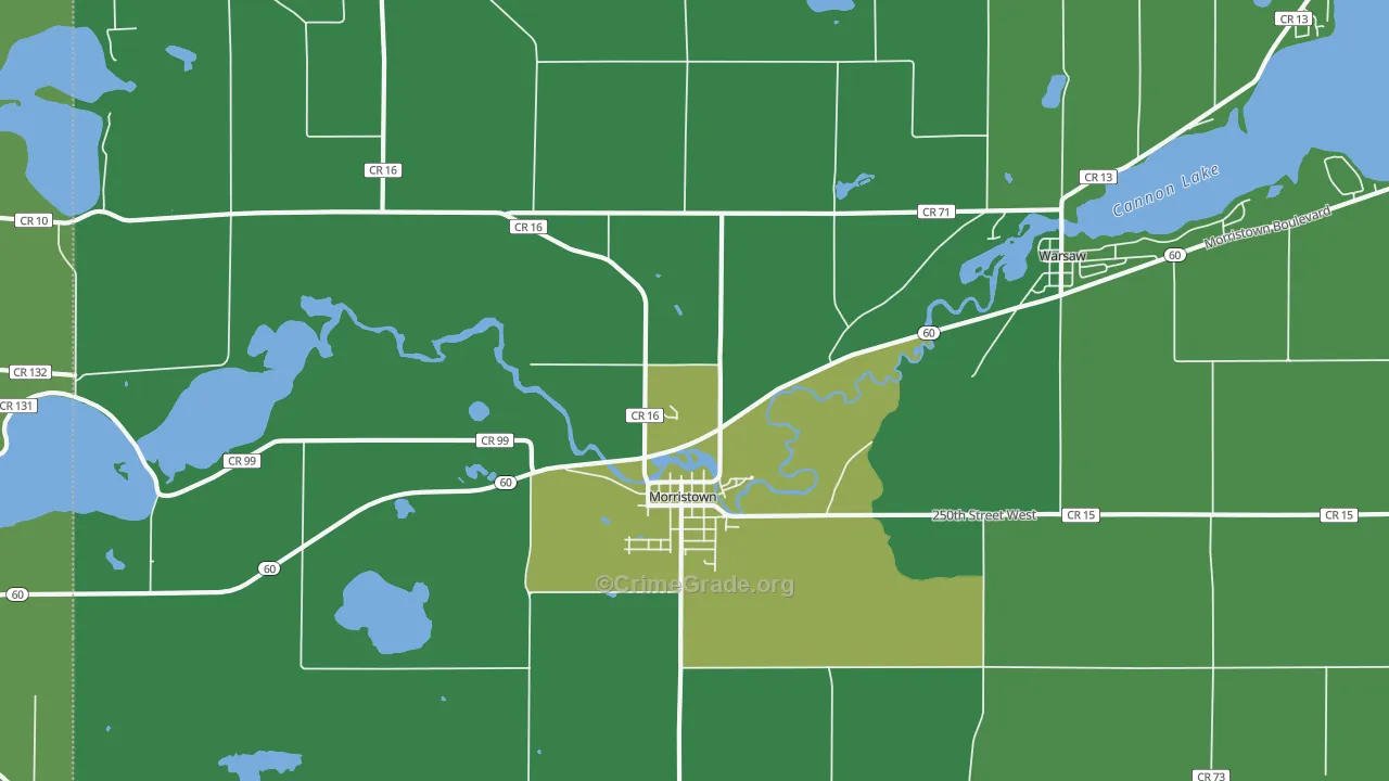 55052, MN Map of Drug-Related Crime Rates