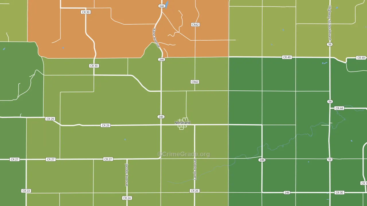 55053, MN Map of Drug-Related Crime Rates