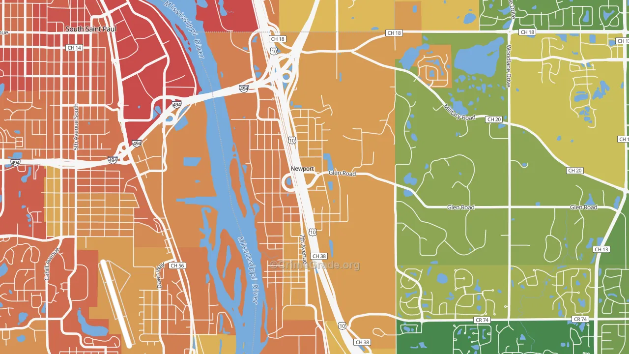 55055, MN Map of Drug-Related Crime Rates