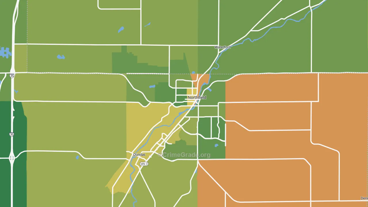 55057, MN Map of Drug-Related Crime Rates