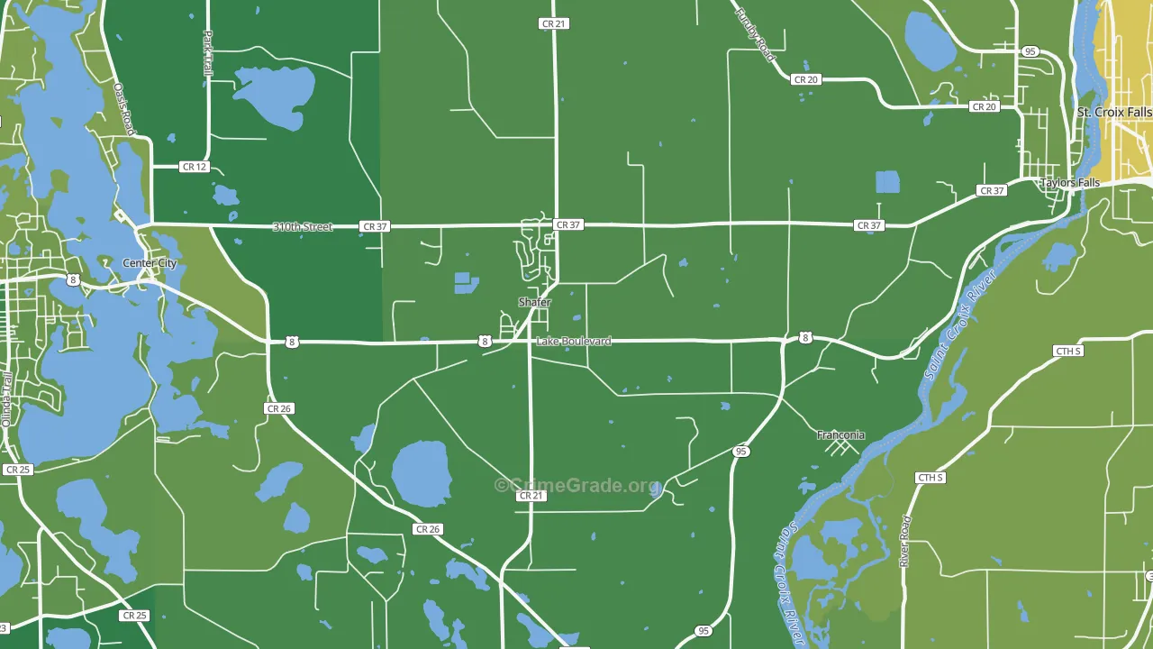 55074, MN Map of Drug-Related Crime Rates