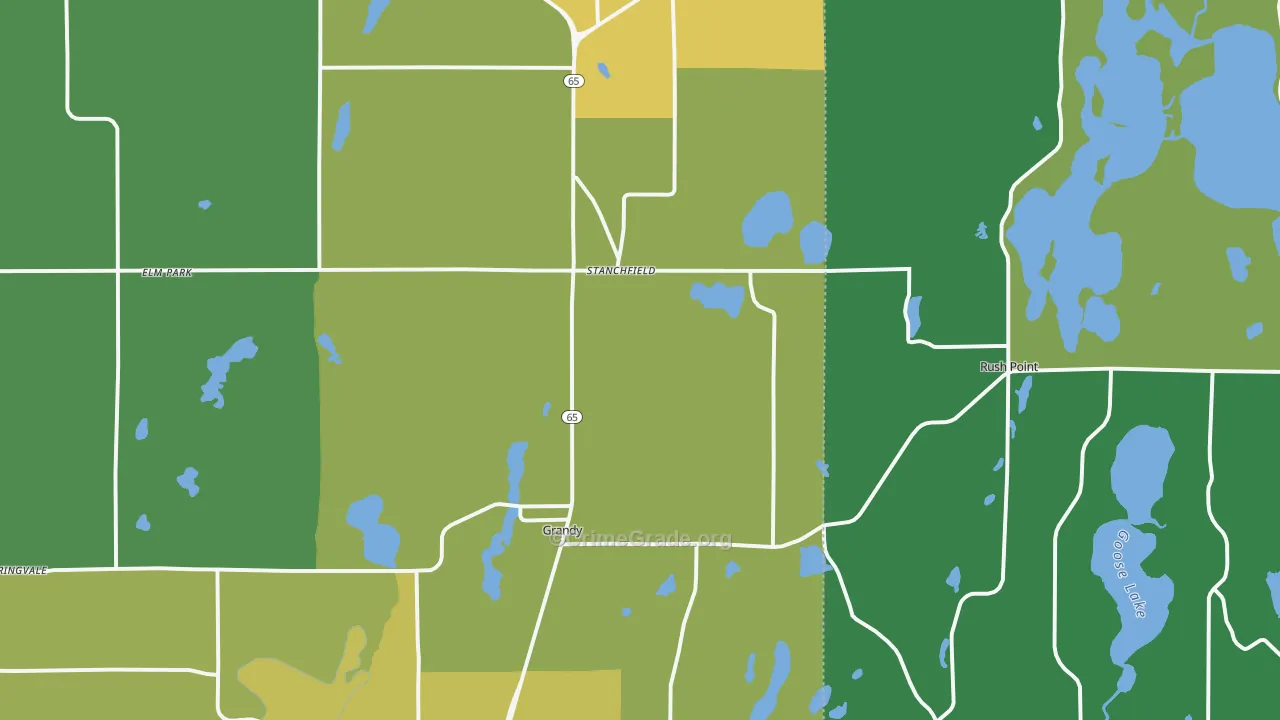 55080, MN Map of Drug-Related Crime Rates