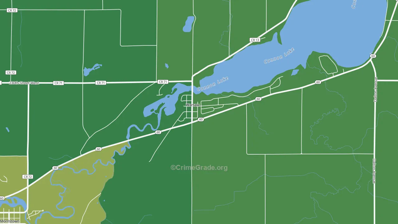55087, MN Map of Drug-Related Crime Rates