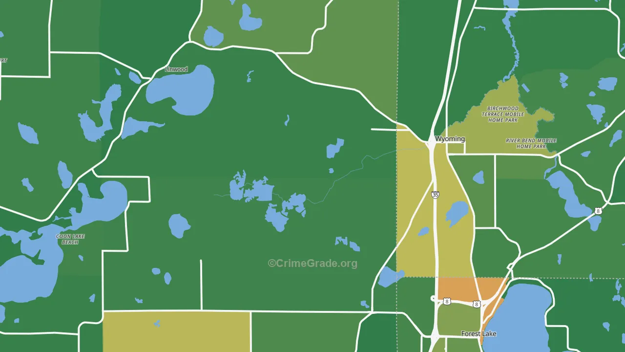 55092, MN Map of Drug-Related Crime Rates