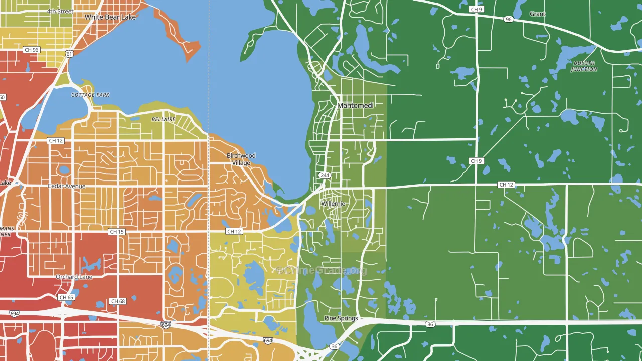 55115, MN Map of Drug-Related Crime Rates
