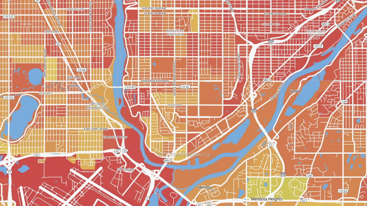 55116, MN Map of Drug-Related Crime Rates