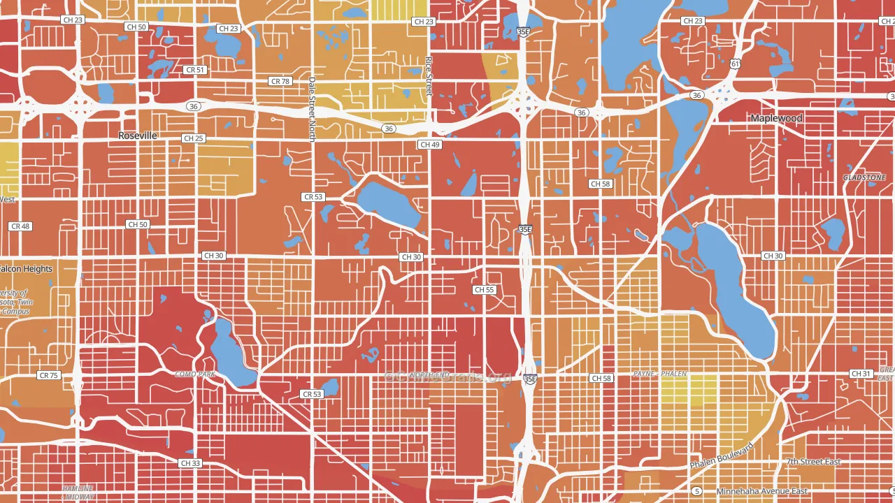 55117, MN Map of Drug-Related Crime Rates