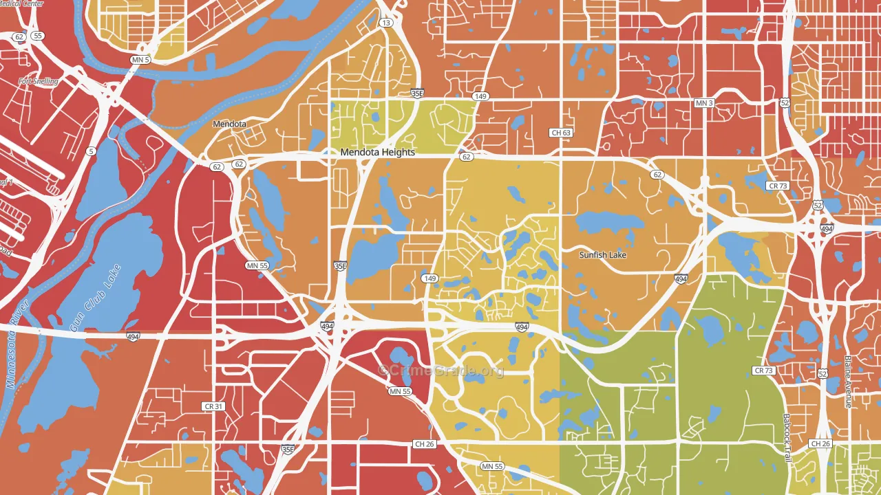 55120, MN Map of Drug-Related Crime Rates