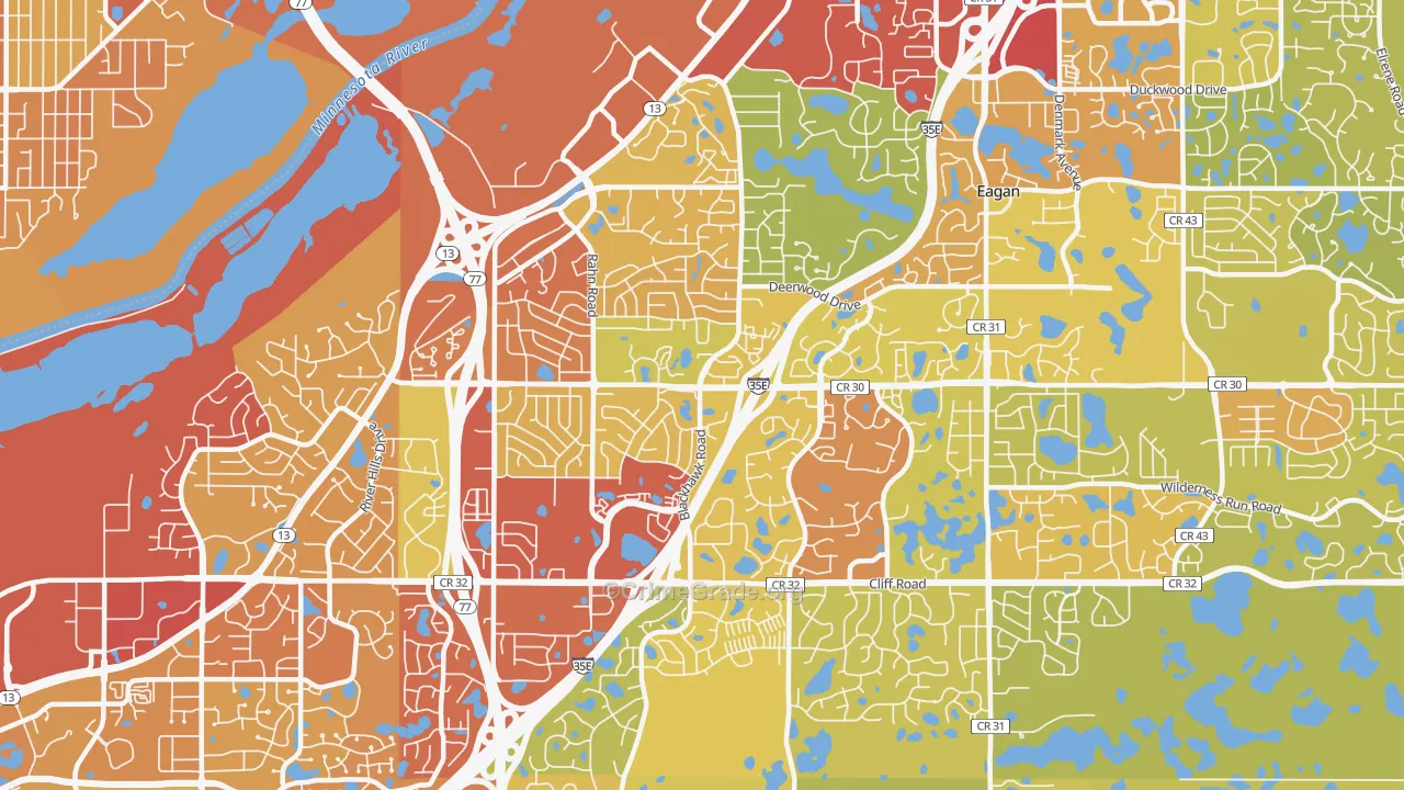 55122, MN Map of Drug-Related Crime Rates
