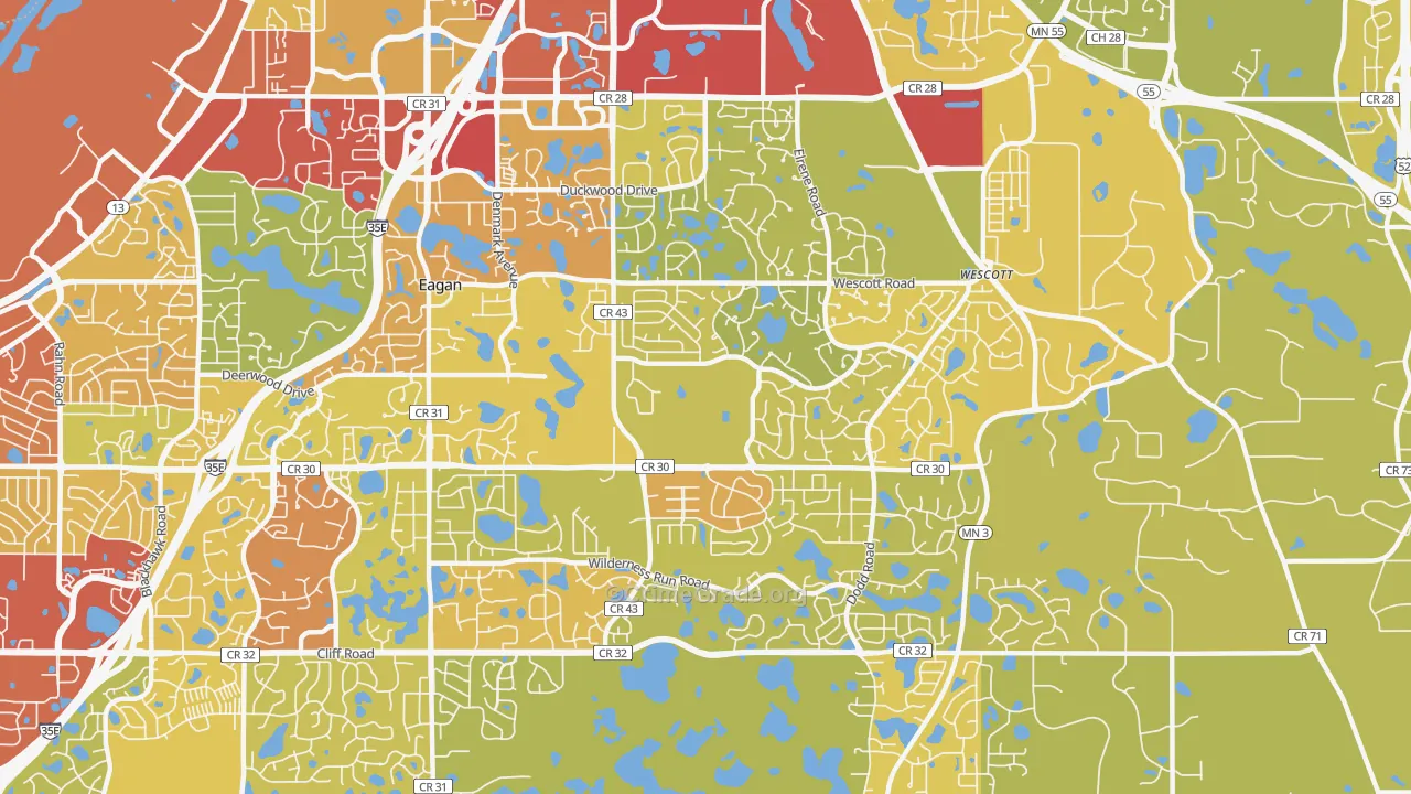 55123, MN Map of Drug-Related Crime Rates