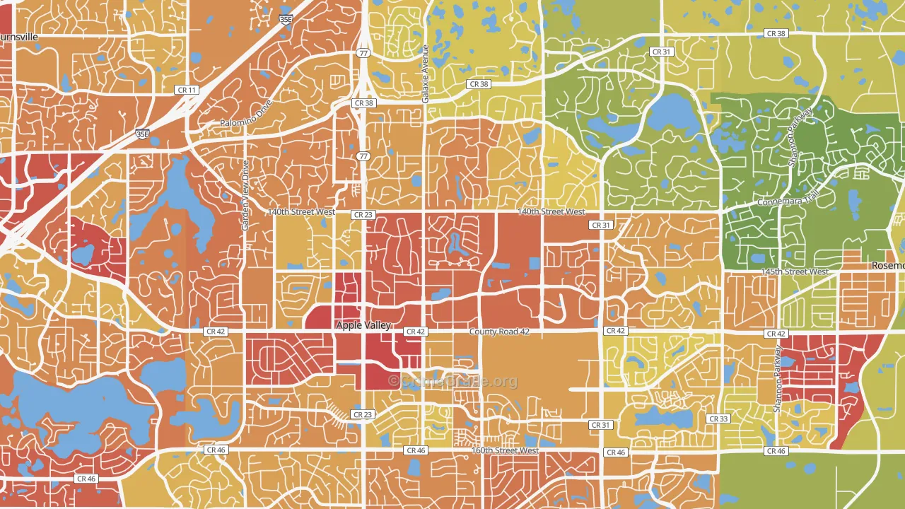 55124, MN Map of Drug-Related Crime Rates