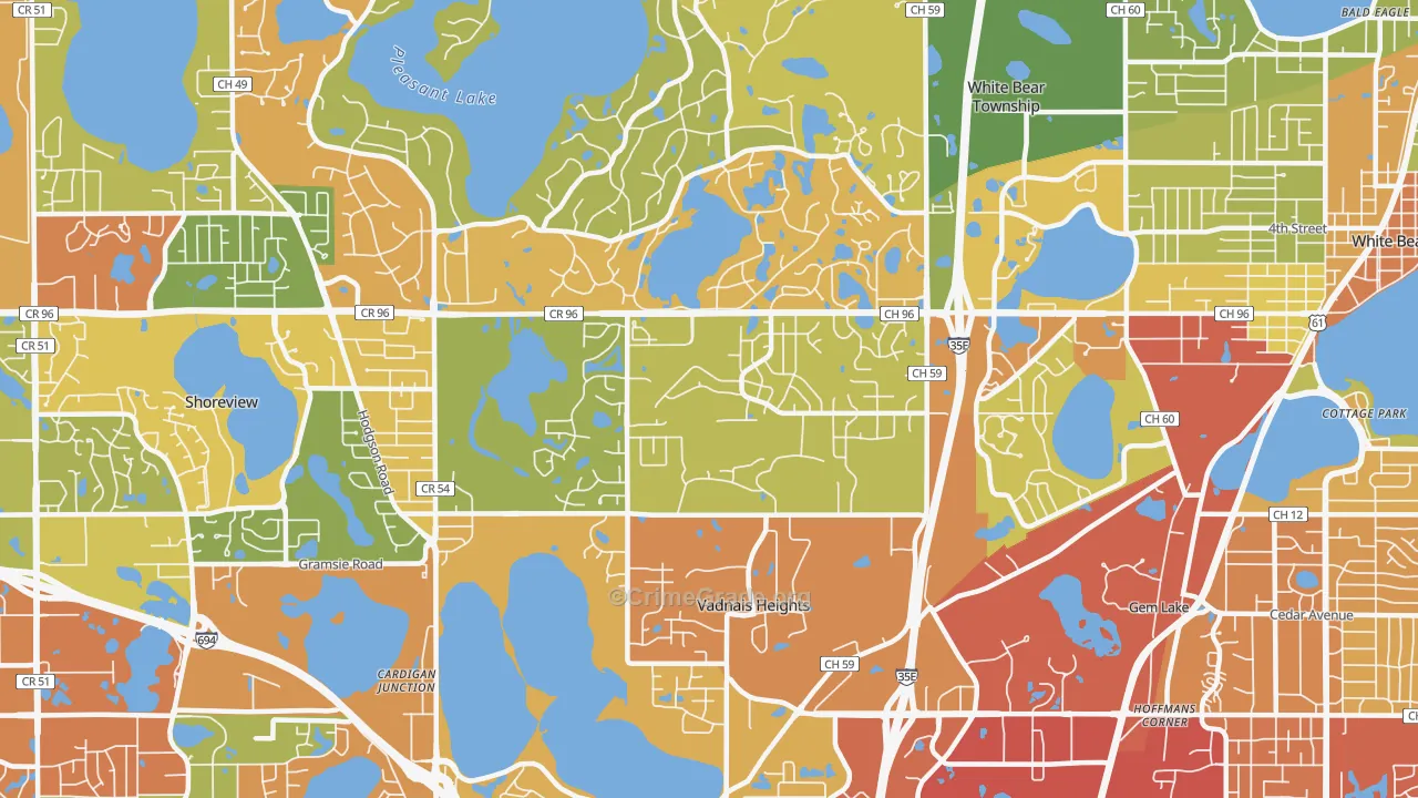 55127, MN Map of Drug-Related Crime Rates