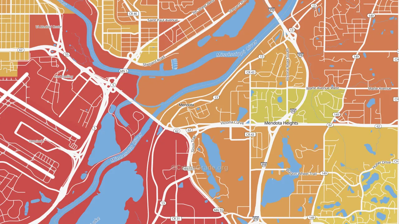 55150, MN Map of Drug-Related Crime Rates