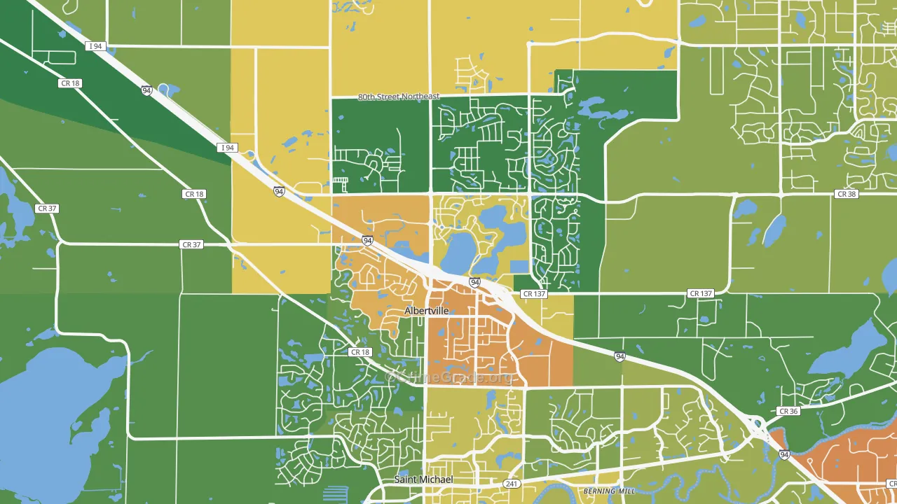 55301, MN Map of Drug-Related Crime Rates
