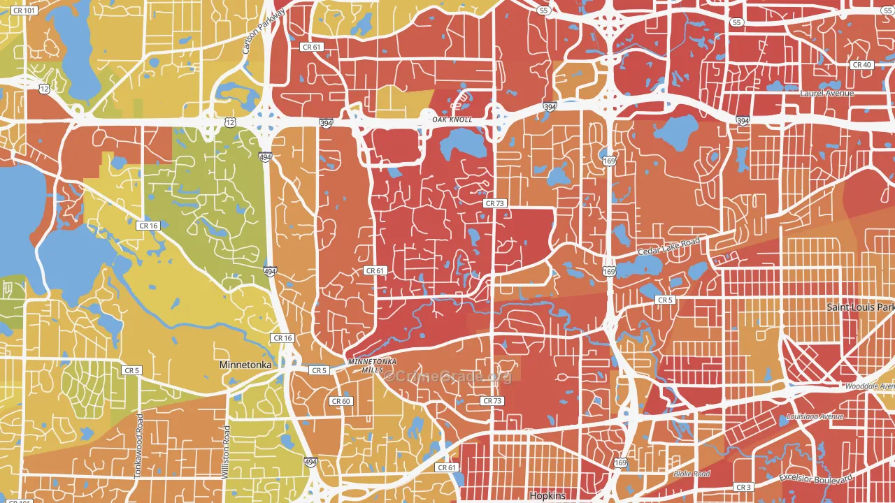 55305, MN Map of Drug-Related Crime Rates