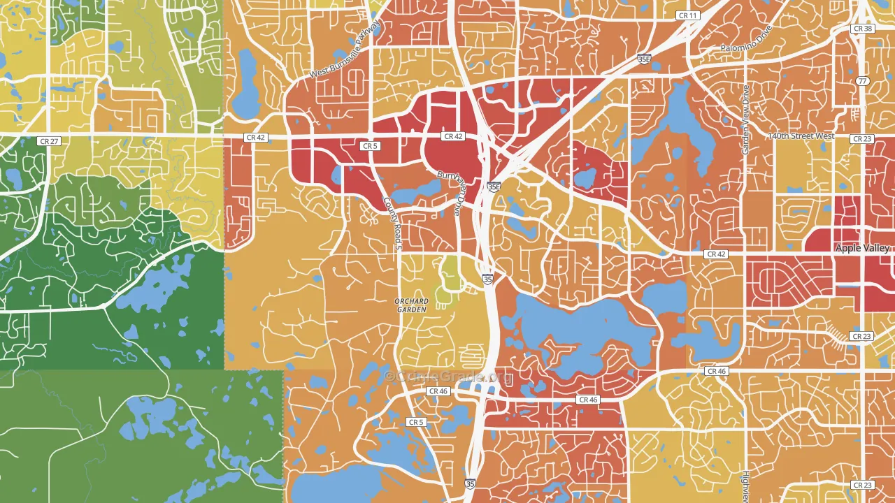 55306, MN Map of Drug-Related Crime Rates