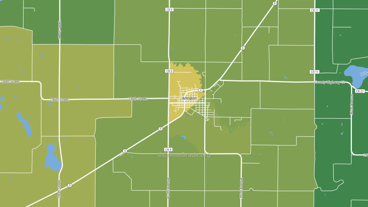 55307, MN Map of Drug-Related Crime Rates