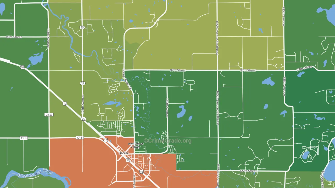 55308, MN Map of Drug-Related Crime Rates