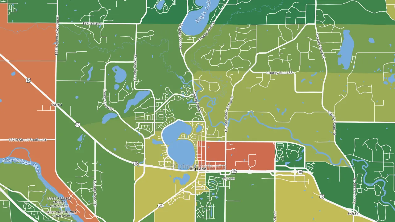 55309, MN Map of Drug-Related Crime Rates