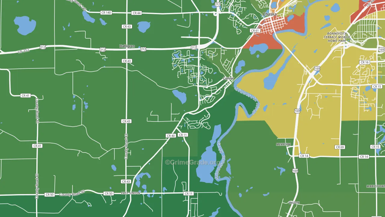 55315, MN Map of Drug-Related Crime Rates