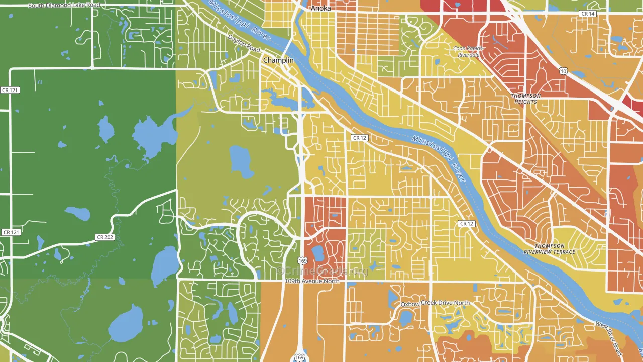 55316, MN Map of Drug-Related Crime Rates