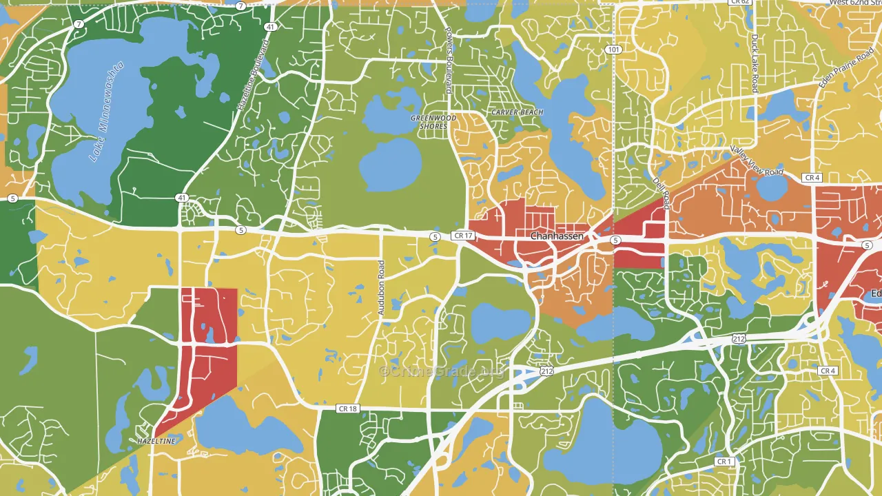 55317, MN Map of Drug-Related Crime Rates