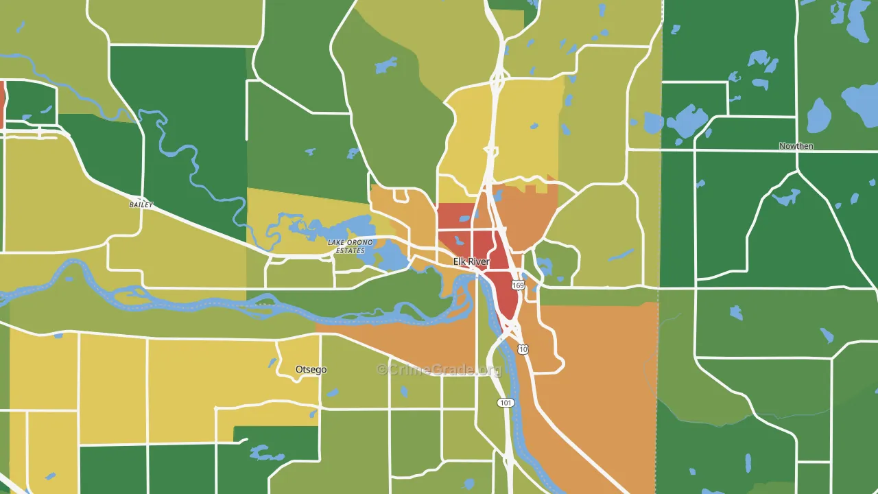 55330, MN Map of Drug-Related Crime Rates