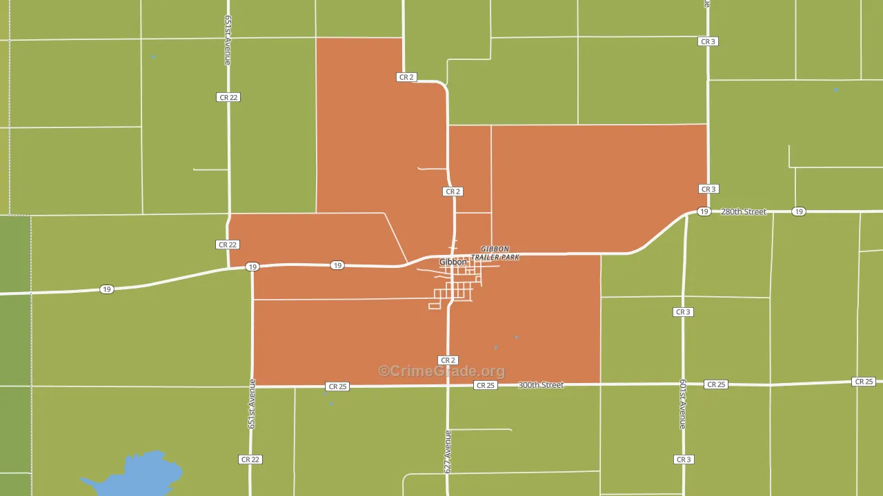 55335, MN Map of Drug-Related Crime Rates