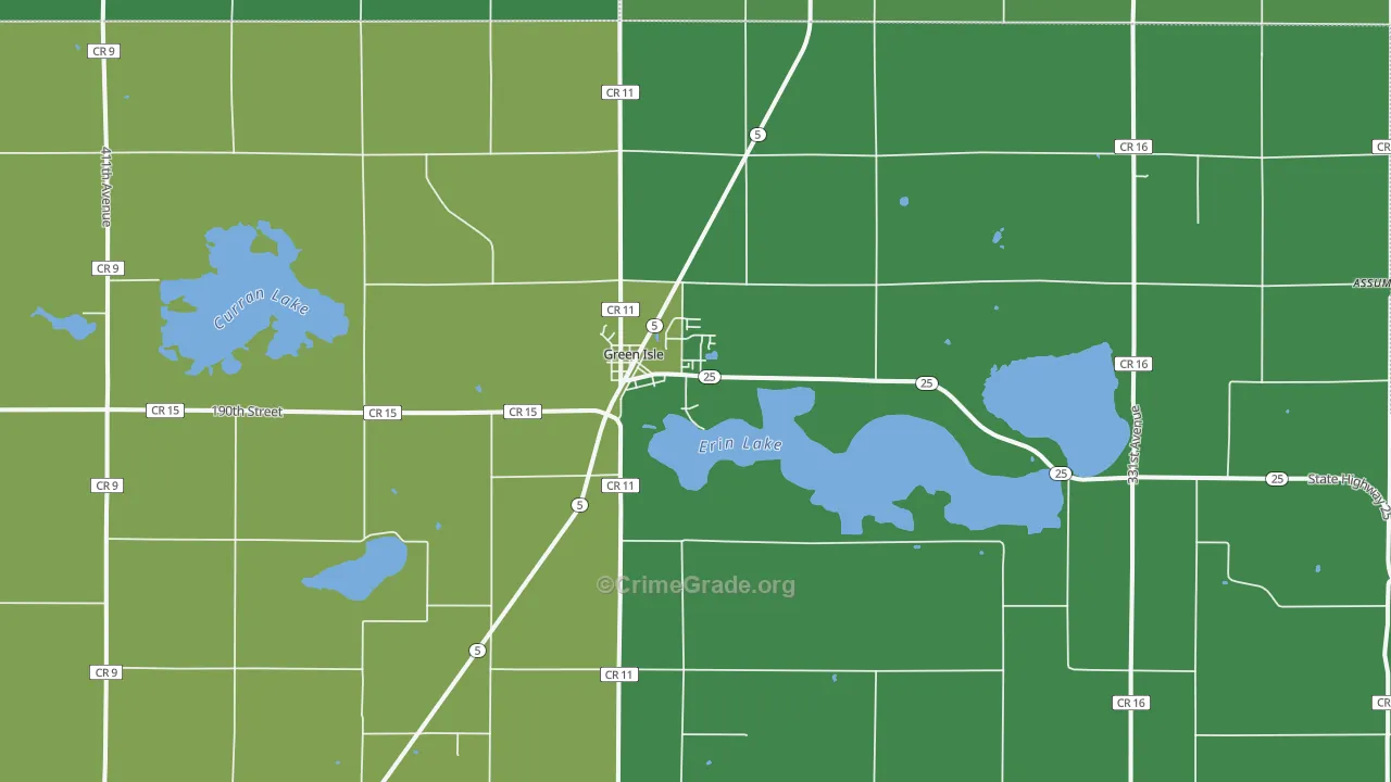55338, MN Map of Drug-Related Crime Rates