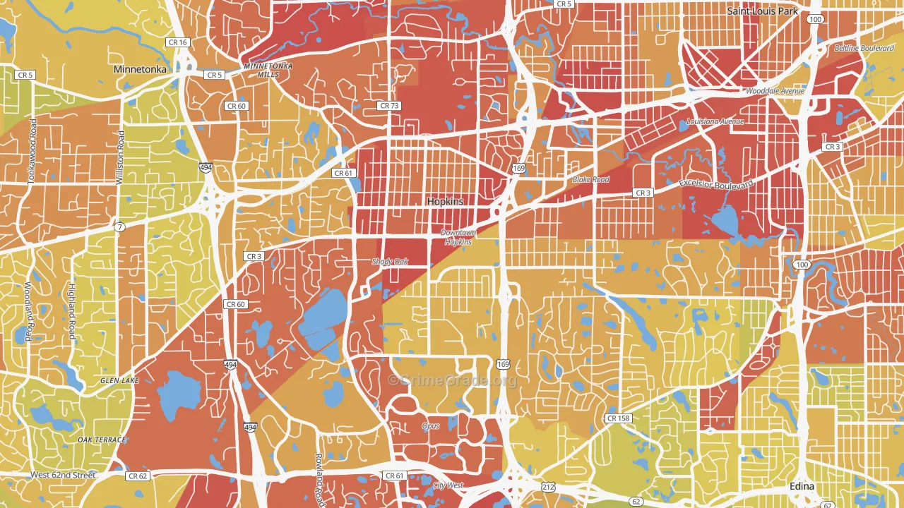 55343, MN Map of Drug-Related Crime Rates