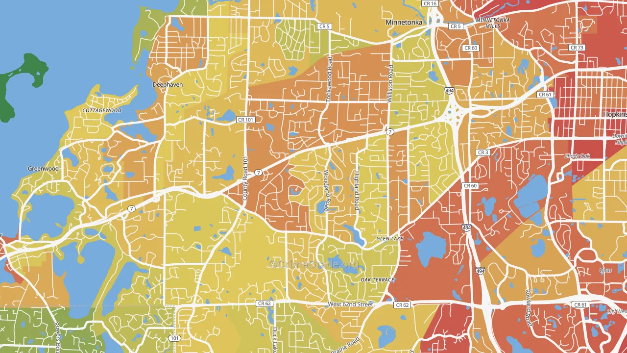 55345, MN Map of Drug-Related Crime Rates