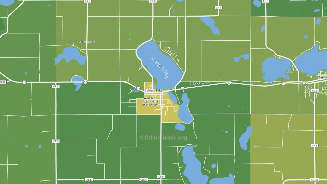 55349, MN Map of Drug-Related Crime Rates