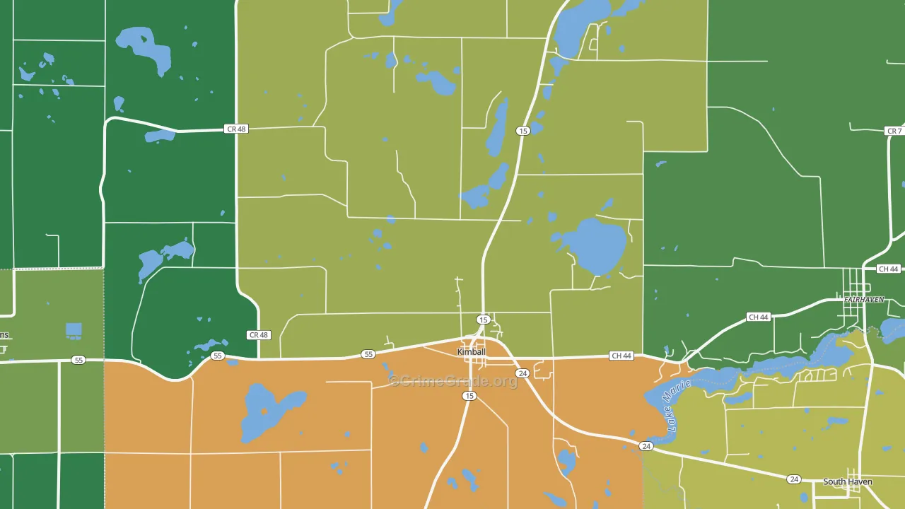 55353, MN Map of Drug-Related Crime Rates