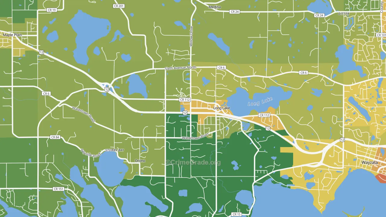 55356, MN Map of Drug-Related Crime Rates