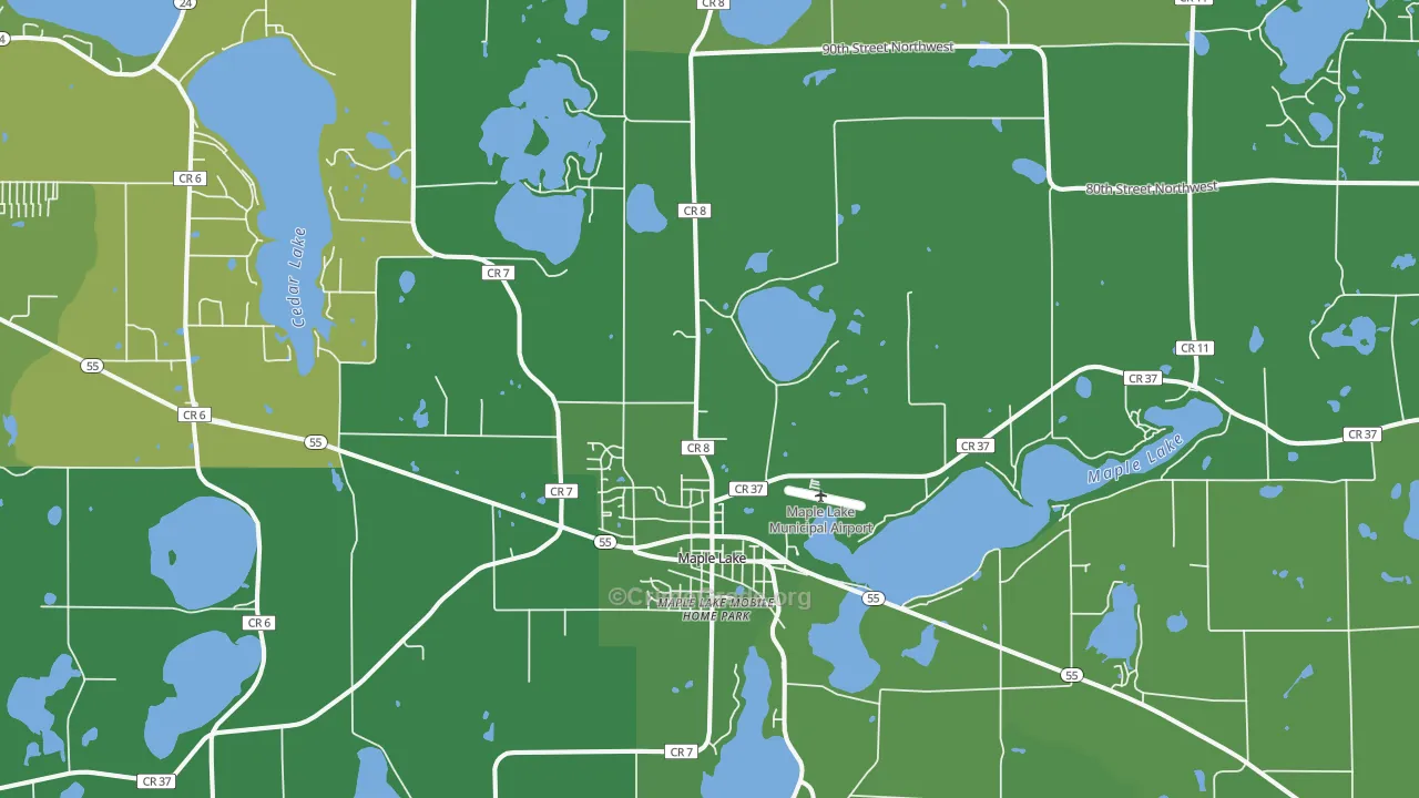 55358, MN Map of Drug-Related Crime Rates