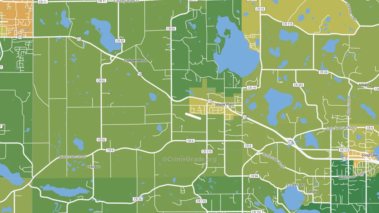 55359, MN Map of Drug-Related Crime Rates