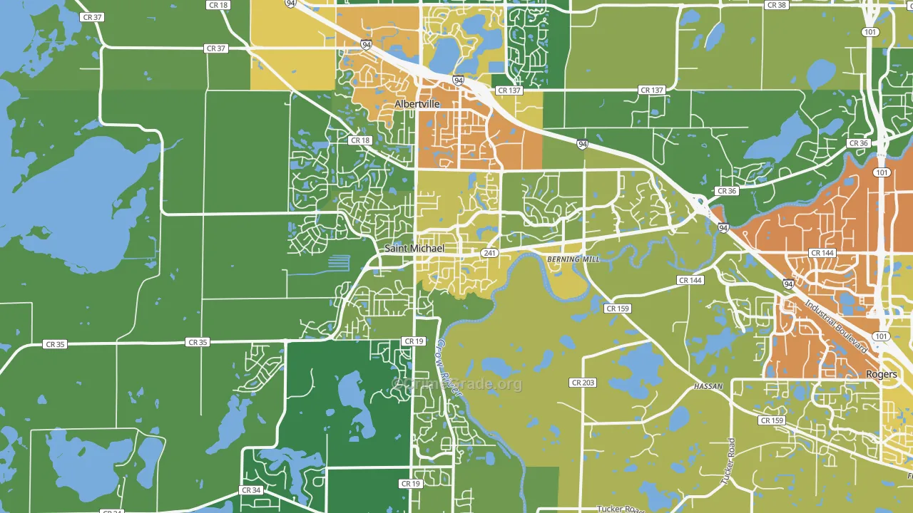 55376, MN Map of Drug-Related Crime Rates