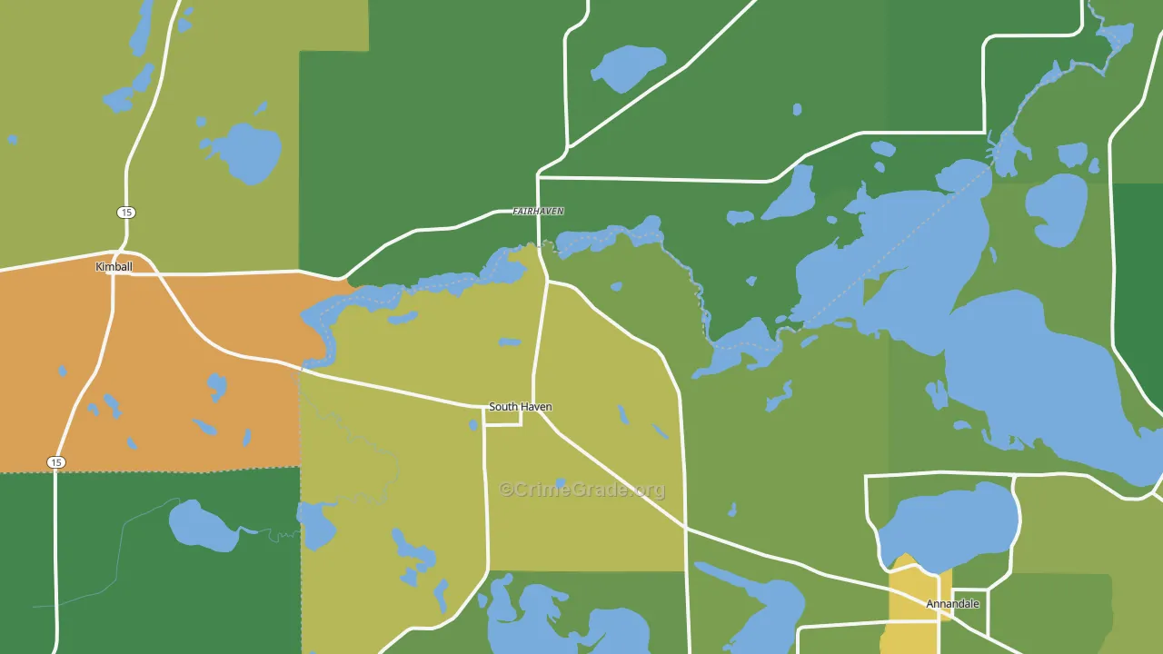 55382, MN Map of Drug-Related Crime Rates