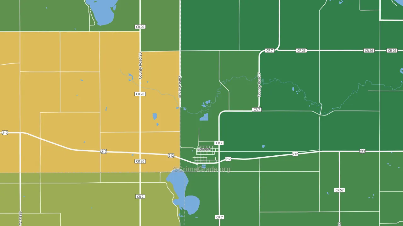 55385, MN Map of Drug-Related Crime Rates