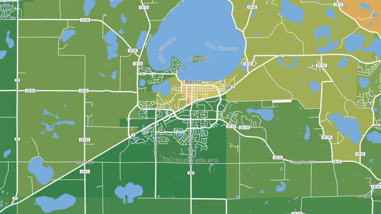 55387, MN Map of Drug-Related Crime Rates