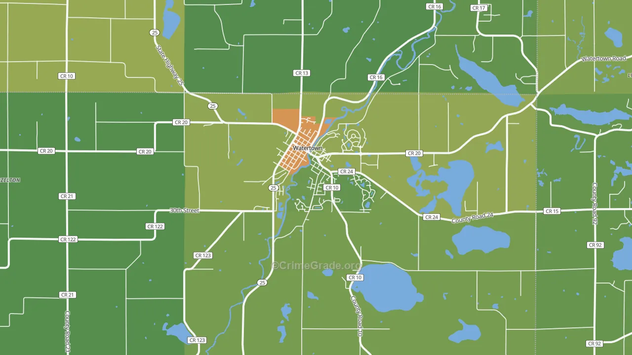 55388, MN Map of Drug-Related Crime Rates