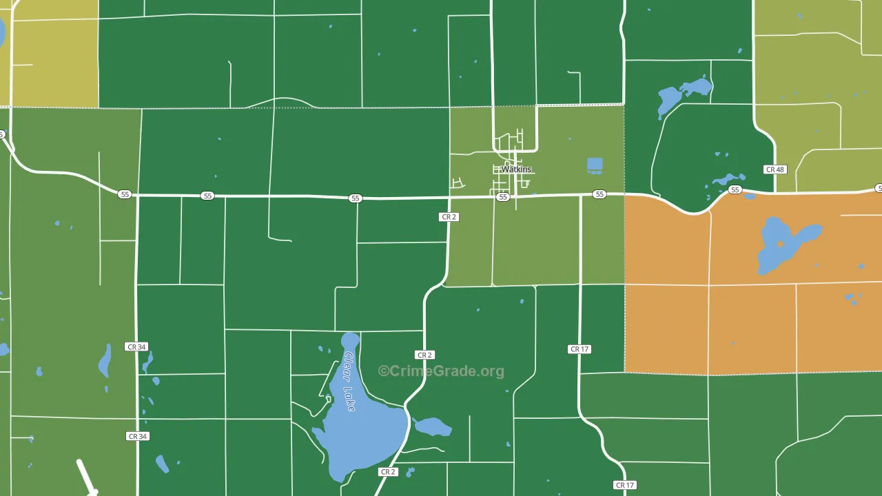 55389, MN Map of Drug-Related Crime Rates