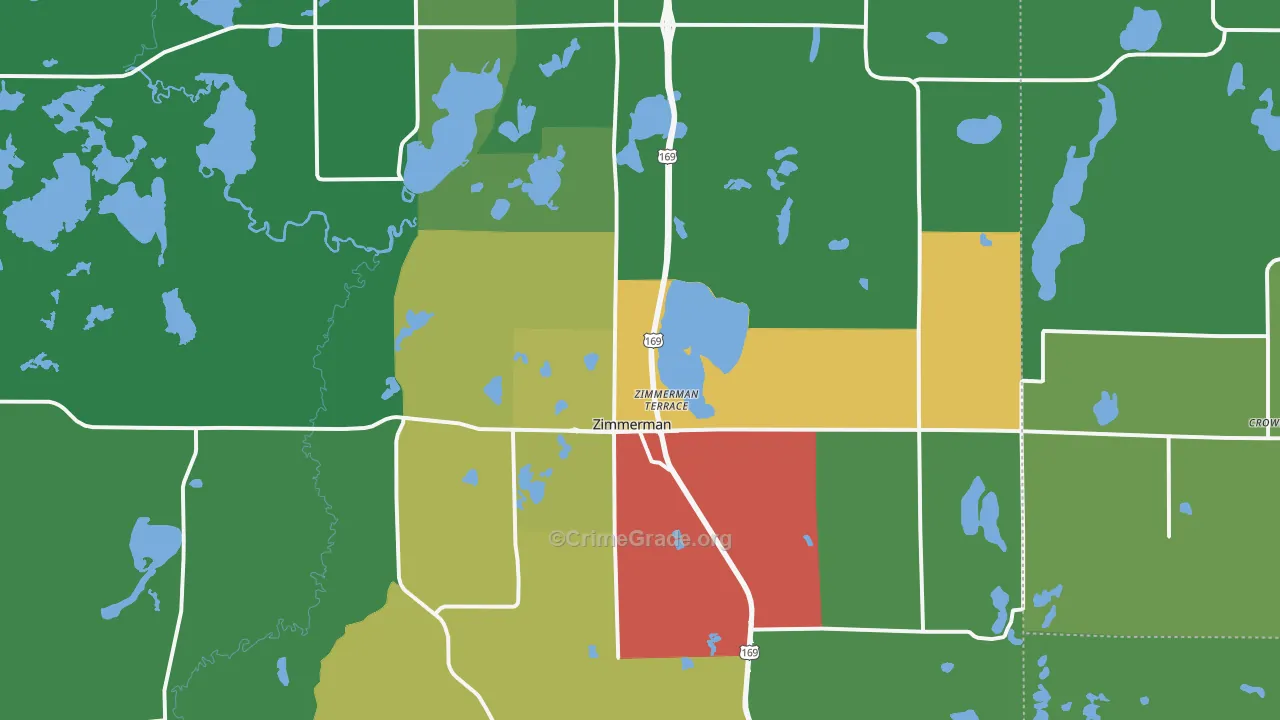 55398, MN Map of Drug-Related Crime Rates